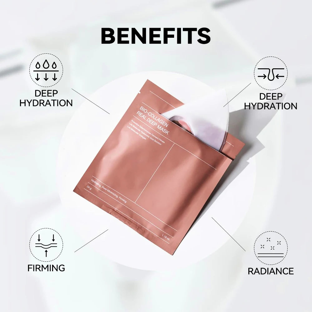 OEM/ODM Bio-Collagen Real Deep Mask Hydration Custom Logo Hot Sell 2 Hour Hydrogel Bio Collagen Face Sheet Mask for Face