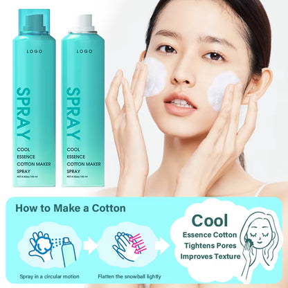2025 Custom LOGO Factory New Cool Skin Shrink Pore Cool Essence Cosmetic Cotton Spray